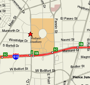 Reliant Stadium Map